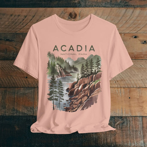 Acadia National Park Unisex  T-Shirt Coastal Art