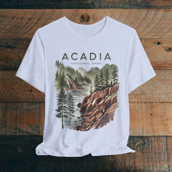 Acadia National Park Unisex  T-Shirt Coastal Art