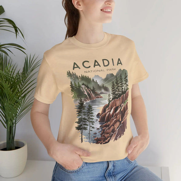 Acadia National Park Unisex  T-Shirt Coastal Art