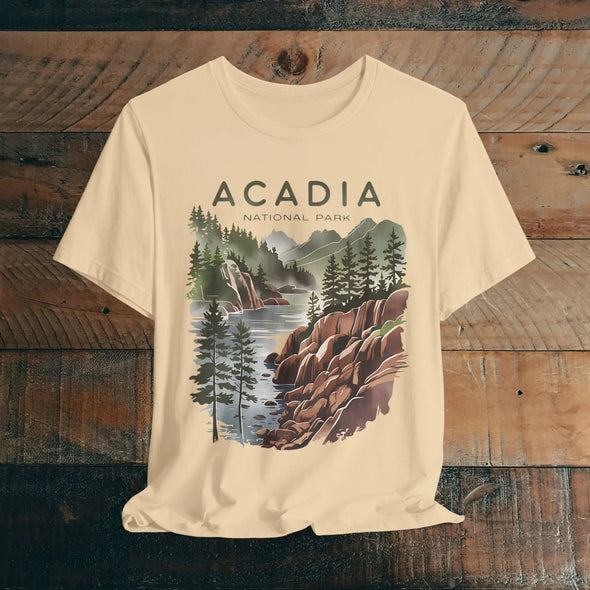 Acadia National Park Unisex  T-Shirt Coastal Art
