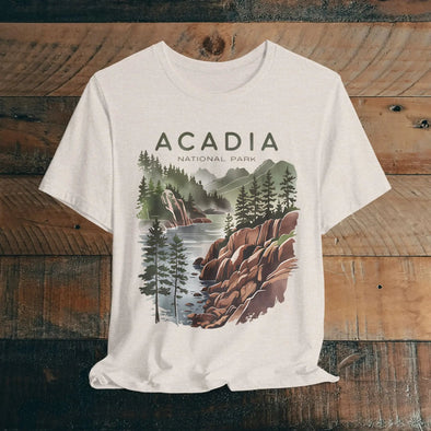 Acadia National Park Unisex  T-Shirt Coastal Art