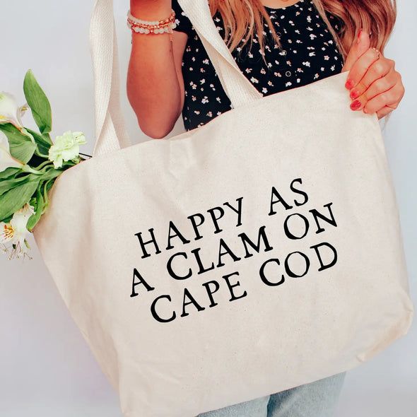Happy As A Clam on Cape Cod Tote Bag