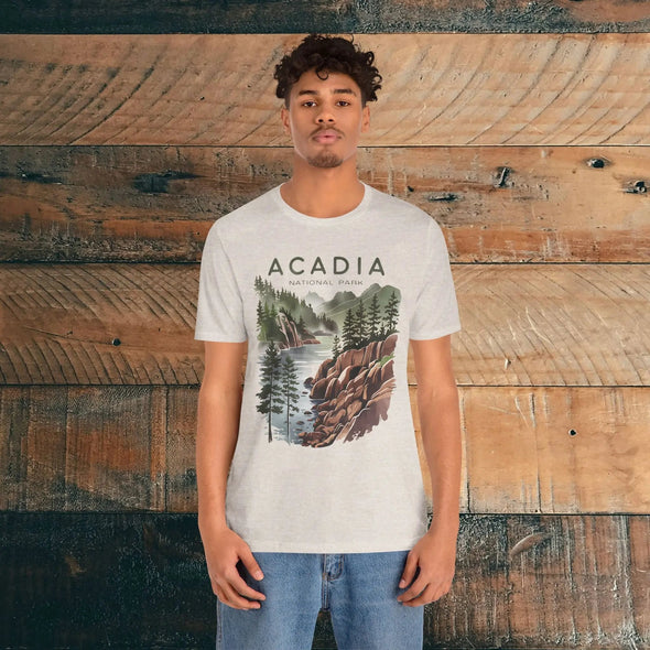 Acadia National Park Unisex  T-Shirt Coastal Art