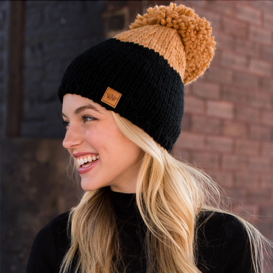Color Block Pom Hat
