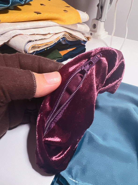 Stash Scrunchie with Hidden Zippered Pocket