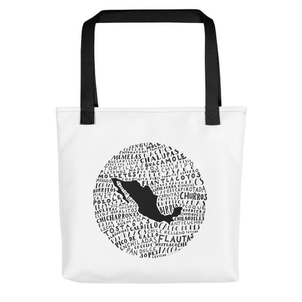 Mexico Food Map Canvas Tote